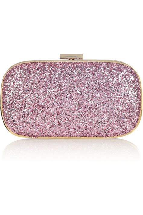 anya hindmarch marano metallic glitter-finished box clutch|Anya Hindmarch .